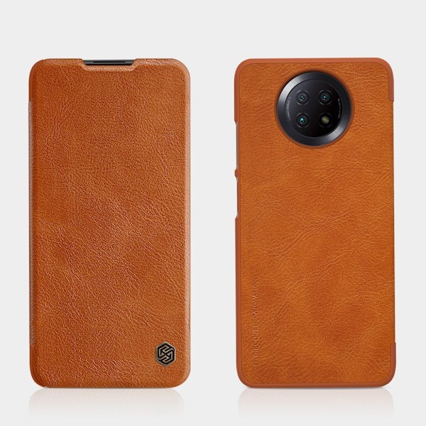 Nillkin Qin Läderfodral för Xiaomi Redmi Note 9T 5G Brun