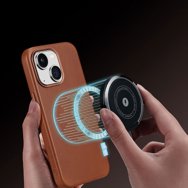 Dux Ducis Naples magnetiskt läderfodral för iPhone 14 Plus med M