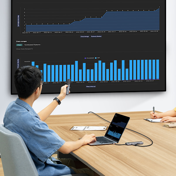 Baseus StarJoy 8-i-1 USB-C Hub med PD / 3x USB-A / HDMI / RJ-45