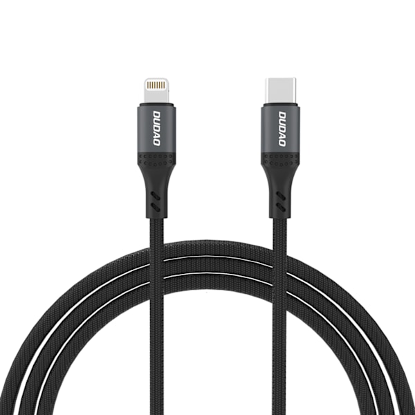 Dudao L3CL Flätad USB-C till Lightning Kabel 30W 2m - Svart