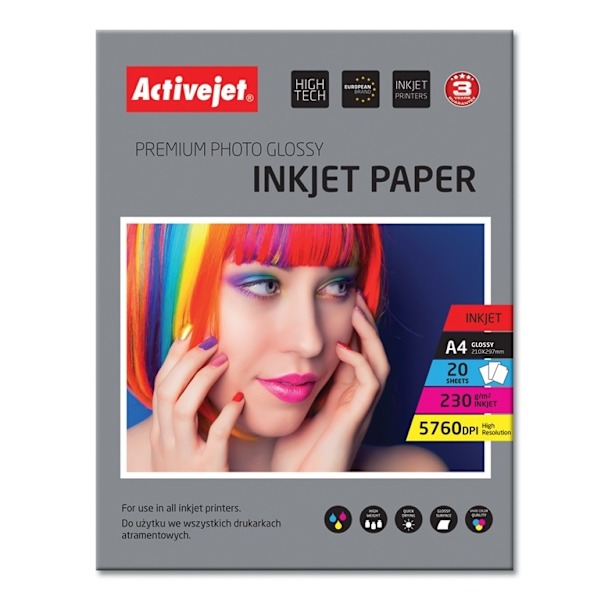 ActiveJet Fotopapper A4/ 20 ark