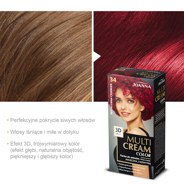 Joanna Multi Cream Färg 34 Intensiv Röd