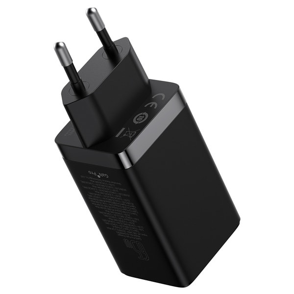Basues GaN5 Pro Snabbladdare/ Dubbel USB-C & Enkelt USB/ 65W + U