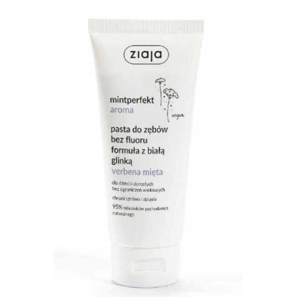 Ziaja/ Mintperfect Aroma Tandkräm utan fluor med vit lera verben