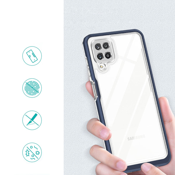 Transparent 3in1-fodral för Samsung Galaxy A12 5G/ geléfodral me