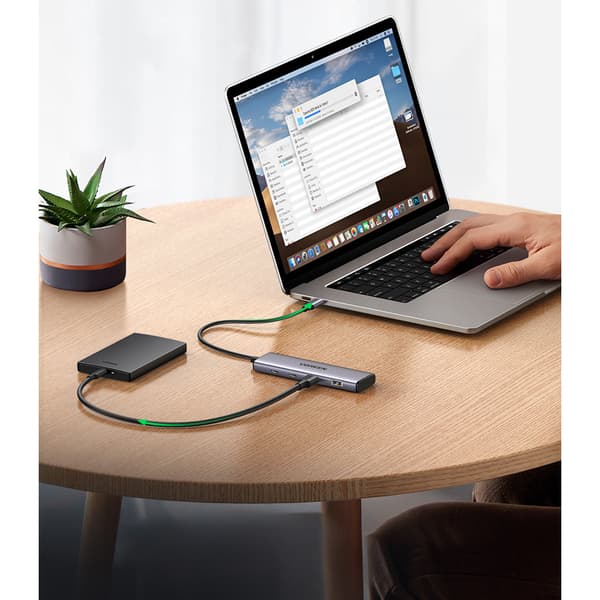 USB-C Hub - 2 x USB-A / 2 x USB-C 20 cm Ugreen CM473 - Grå