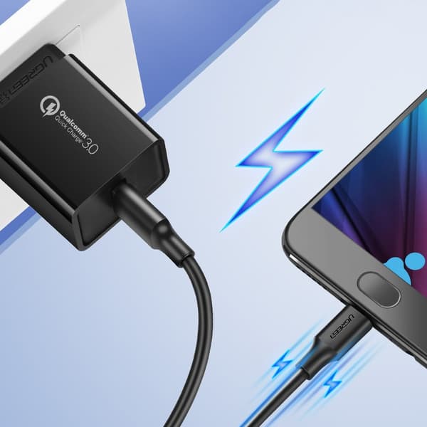 Ugreen US289 60137 Micro USB/USB-A kabel - 1/5m svart