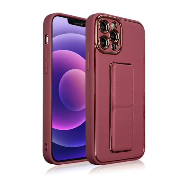 iPhone 12 Pro Stöttåligt Rött Skal med Ställfunktion