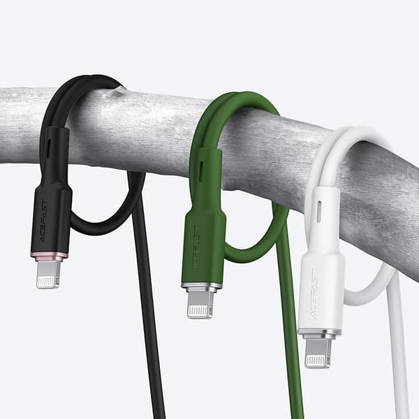 Acefast MFI USB-C till Lightning-kabel 1/2m/ 30W/ 3A svart (C2-0