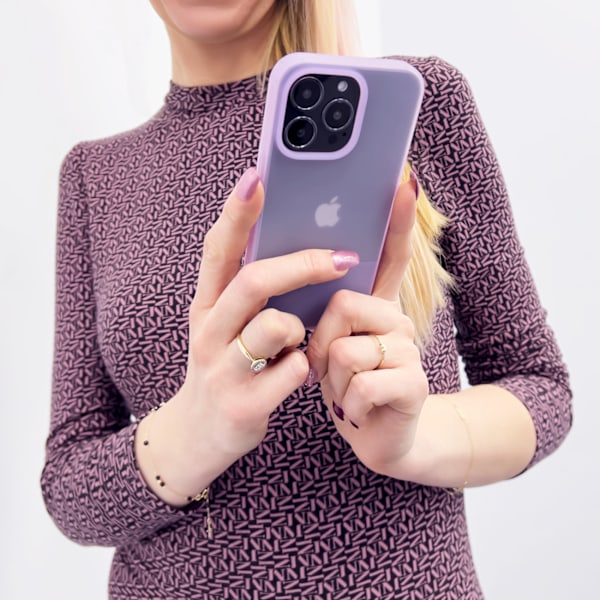 Kingxbar Plain Series skyddsfodral för iPhone 13 Pro Max - rosa