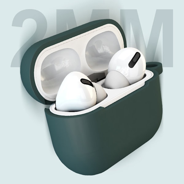 Silikonfodral för AirPods 3 med karbinhake/ rosa - Mjukt skyddan