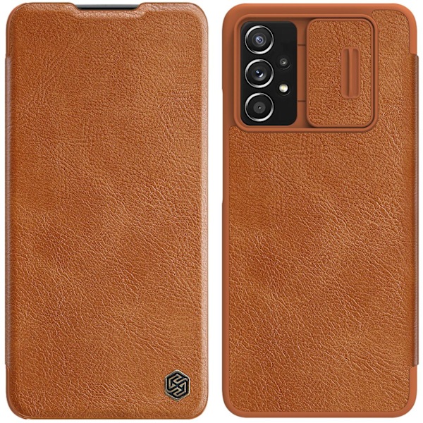 Nillkin Qin läderfodral för Samsung Galaxy A73 Brown