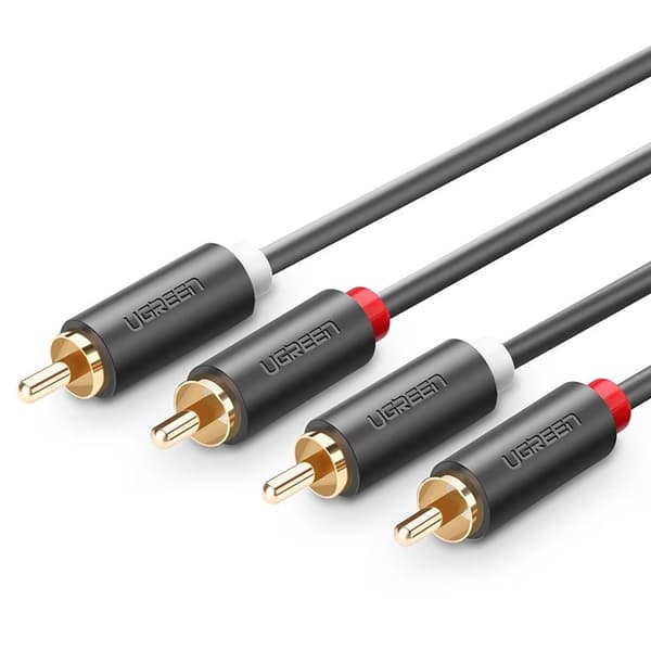 Ugreen AV104 30747 Ljudkabel 2RCA (hane) / 2RCA (hane) 1m - Grå