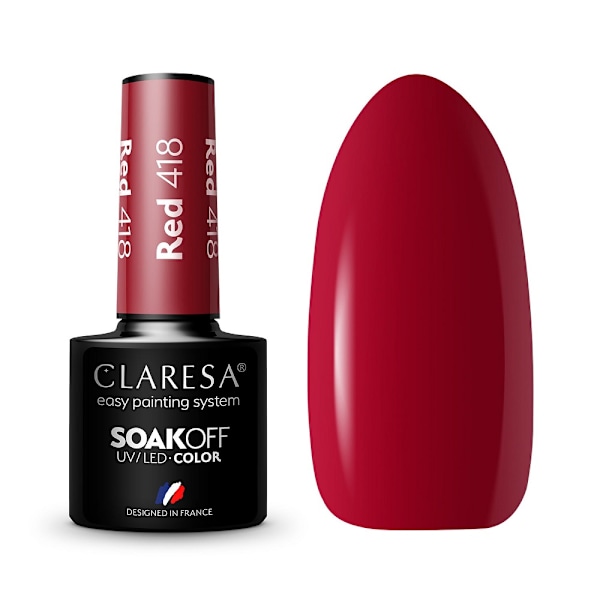 Claresa Geeli UV/LED Kynsilakka Punainen 418, 5 g