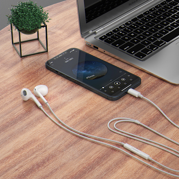 Dudao In-Ear Hörlurar med USB Typ-C Anslutning Vit (X14PROT)