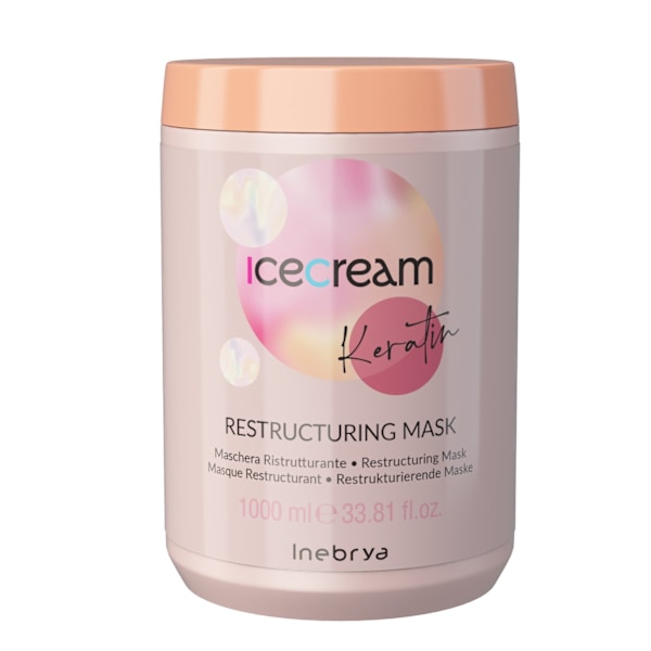 Inebrya Ice Cream Hårinpackning med Keratin - Fuktgivande och St