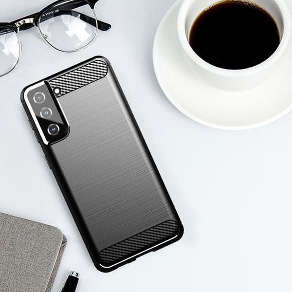 Elastiskt Kolfodral för Samsung Galaxy S21+ 5G/ Svart – Skyddand