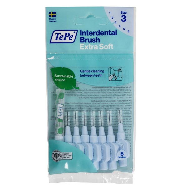 TePe Extra Soft Interdentalsticks 0/6 mm Ljusblå/ 8-Pack
