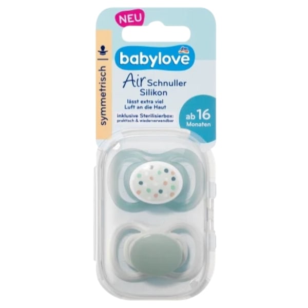 Babylove/ Luftsilikon Napp Symmetrisk/ Grön/ Storlek 3/ Från 16
