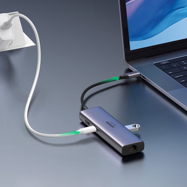 Ugreen CM512 7-i-1 USB-C Hub: 2x USB-A 3.2/ HDMI 4K/ SD/TF-kortl