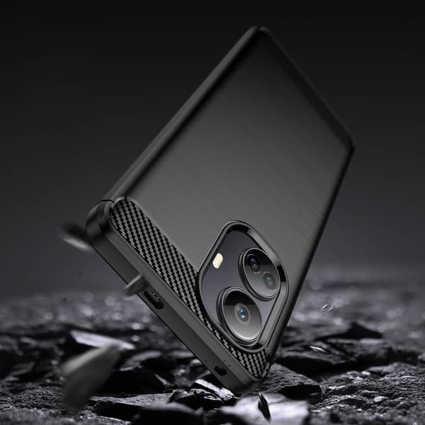 Realme 10 Pro+ Fodral Mjukt Kolfiberskal Elastiskt Silikonskydd