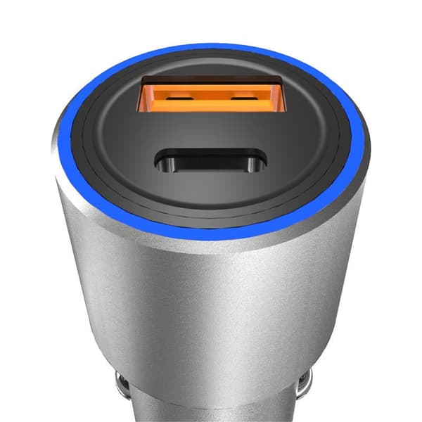 Dudao Bilstillas USB/USB Typ C Snabbladdare 22/5W Grå (R4PQ)