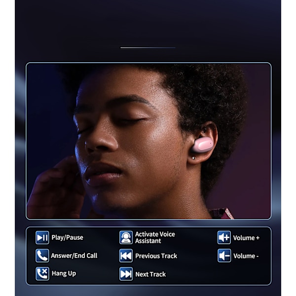 Choetech MEMS Trådlösa Hörlurar TWS Bluetooth 5.3 - Rosa