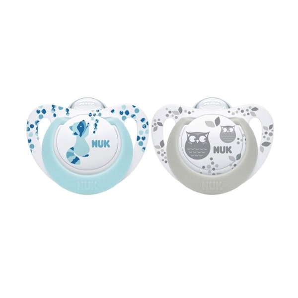 Nuk/ Geni färg/ Silikon Napp 18-36 mån/ 2-pack