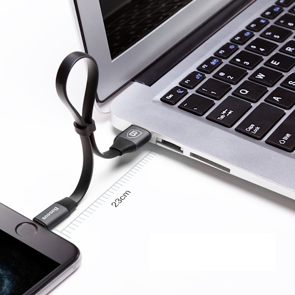 Baseus Nimble USB-A till Lightning Kabel 2A 0/23m - Svart
