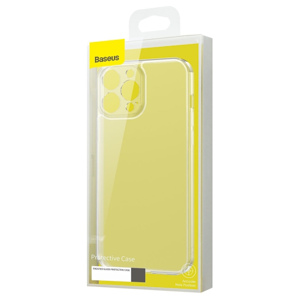 Baseus Frostad Glasfodral för iPhone 13 Pro Max - Styv Transpare