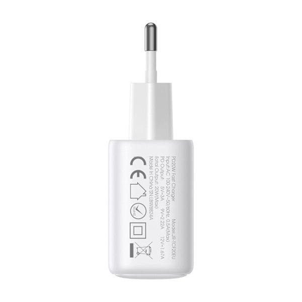 Joyroom JR-TCF12 Väggladdare 2x USB-C 20W PD/QC 3.0 - Vit