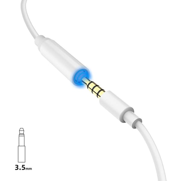 Dudao L16i Lightning till 3/5 mm mini-jack hörlursadapter vit