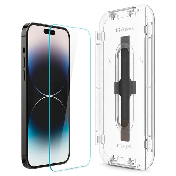 Spigen Glas.tR EZ Fit Härdat Glas för iPhone 14 Pro Max - 2-pack