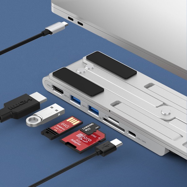 Choetech multifunktionellt laptopstativ 7-i-1 PD/USB-C HDMI(4K/3