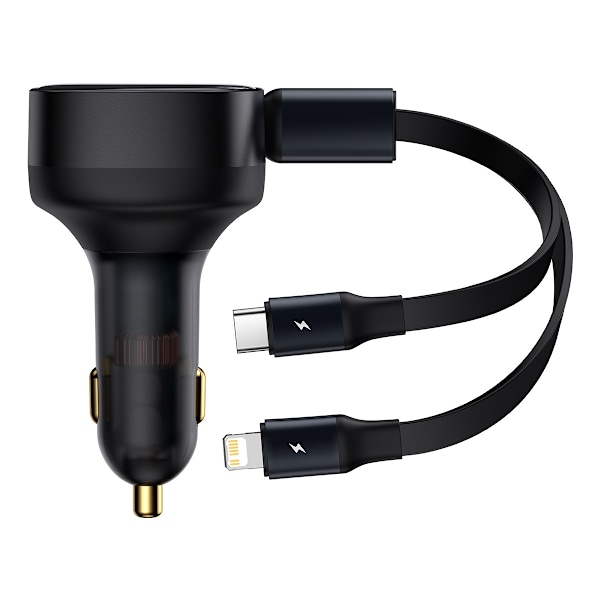 Baseus Enjoyment 2-i-1 Biladdare 30W Svart (CGTX000001)