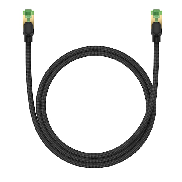 Baseus Snabb Nätverkskabel RJ45 Cat. 8 40Gbps 1m Flätad Svart