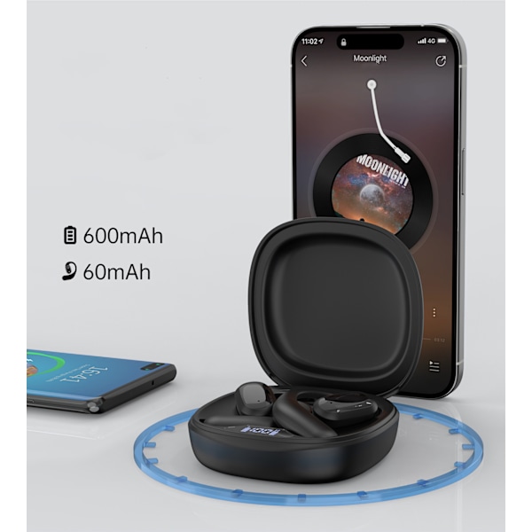 Choetech Trådlösa TWS Bluetooth 5.3 Hörlurar - Svart