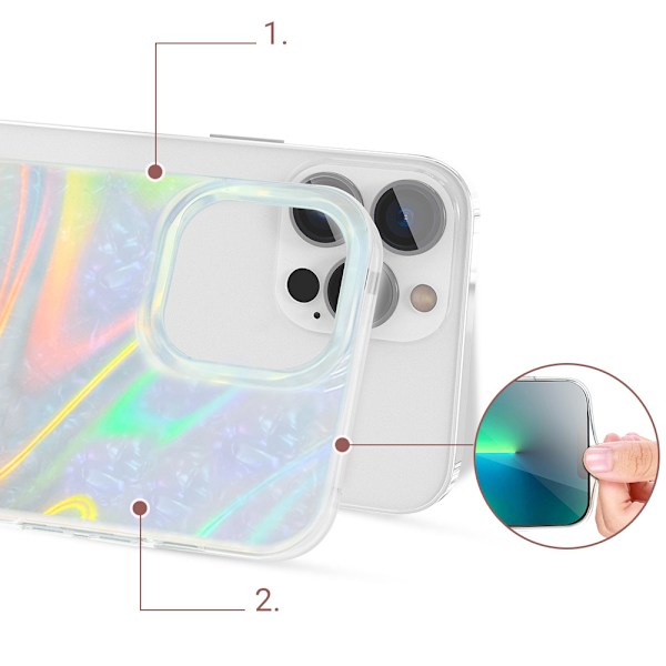 Kingxbar Shell Series Lyxigt Elegant Skal för iPhone 13 Pro Pärl