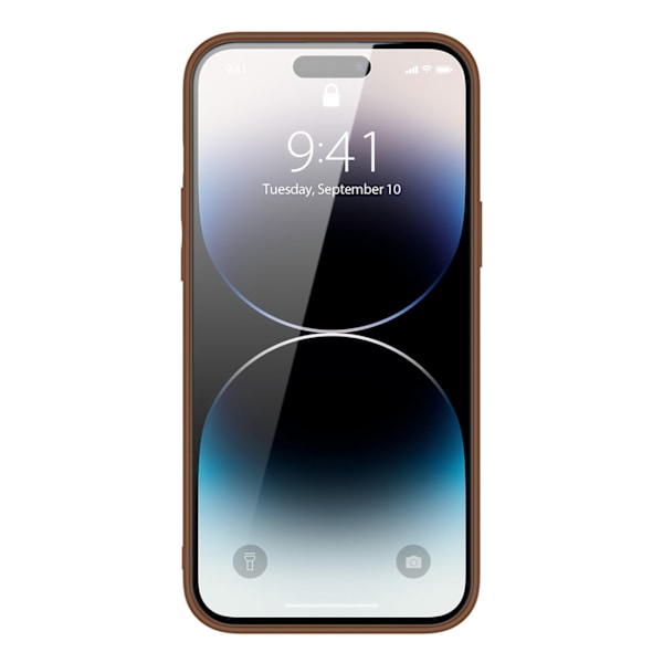 Dux Ducis Yolo Elegant iPhone 14 Pro Fodral - Brun Syntetläder S