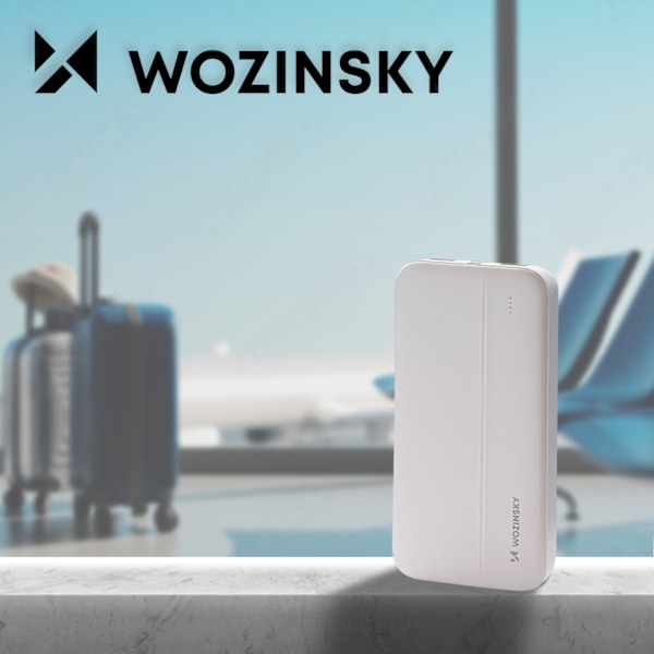 Wozinsky Strömbank Li-Po 10000mAh Dubbel USB Vit (WPBWE1)