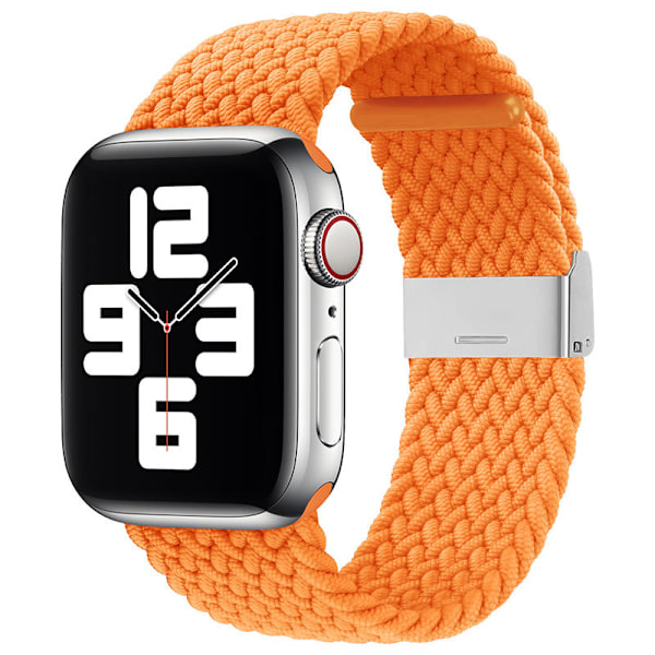 Orange Flätad Rem för Apple Watch Ultra/9/8/7/6/SE/5/4/3/2 (49/4
