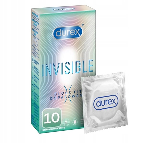 Durex Kondomer Invisible Close Fit/ 10 stycken