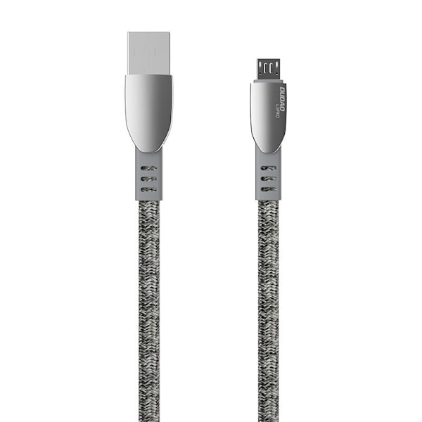 Dudao flätad USB till mikro USB-kabel 5A 1m grå (L3PROM grå)