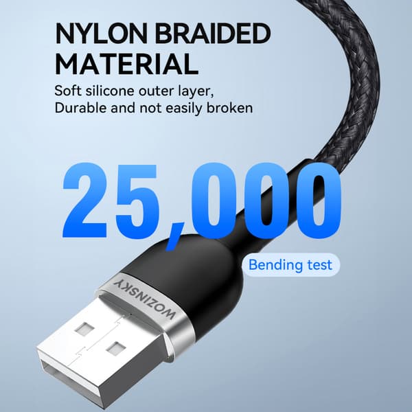 Wozinsky USB-A till Lightning Kabel 2.4A/ 2 m - Svart