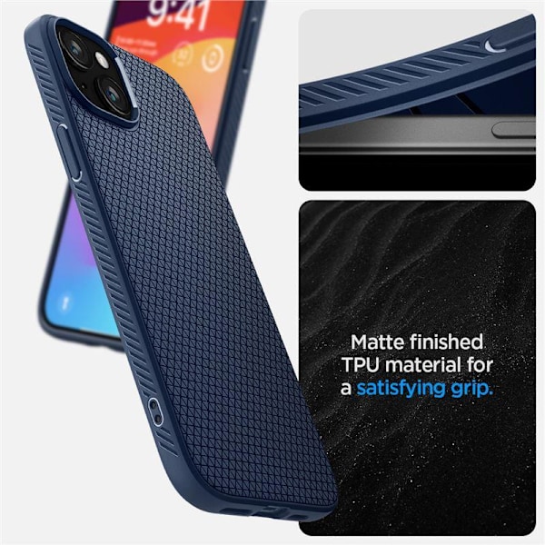 Spigen Liquid Air Skal för iPhone 15 Plus - Blå