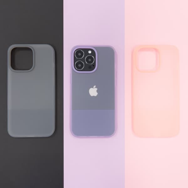 Kingxbar Plain Series silikonskal till iPhone 13 Pro Max - Grå