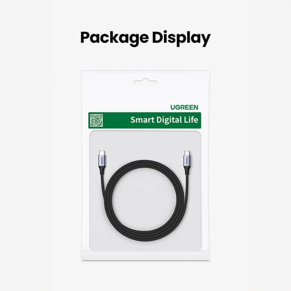 Ugreen US535 USB-C till USB-C Kabel PD 240W 5A 1m - Grå