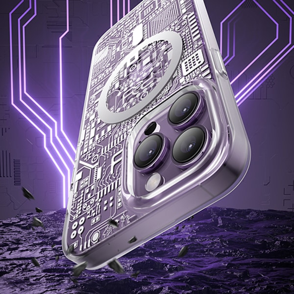 Kingxbar PQY Geek Series magnetiskt fodral iPhone 14 MagSafe gul