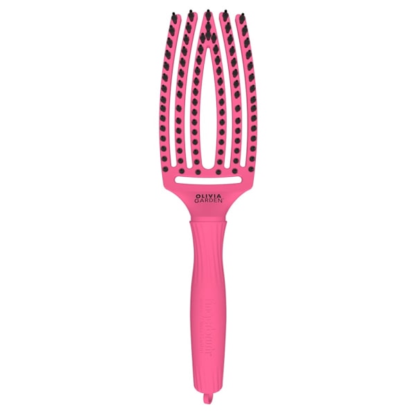 Olivia Garden FingerBrush Combo Keskikokoinen Hiusharja Kuuma Pinkki