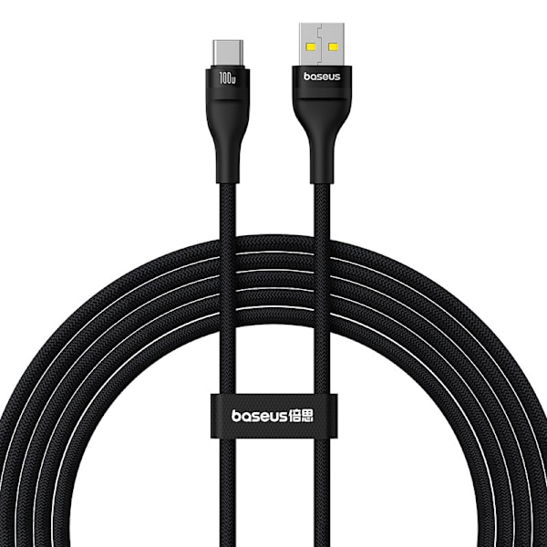 Baseus Flash 2 Kabel USB-A till USB-C 100W 2 m - Svart